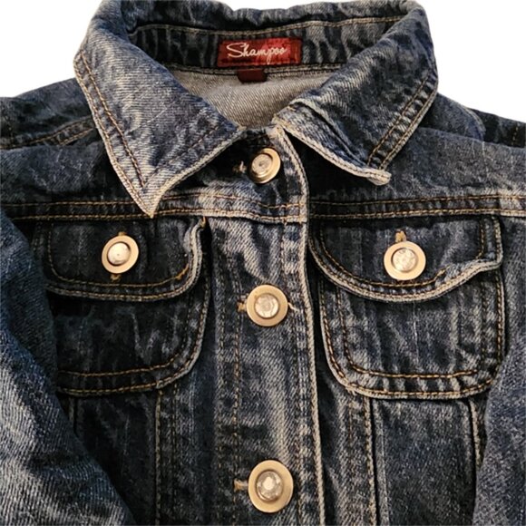 Jesus Loves You Girl's Custom Upcycled Christian Jean Jacket, 10/12 - Picture 3 of 6